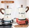 GStorm Stovetop Espresso Maker Moka Pot 3 Cup  White