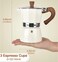 GStorm Stovetop Espresso Maker Moka Pot 3 Cup  White