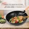 GStorm - 3PCS Cookware Set Wok Frying Pan Saucepan with Lid Pots Pans Set Maifan Stone Nonstick Egg Pan Cooking Tools