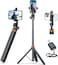 EUCOS 62" Phone Tripod, Tripod for iPhone &amp; Selfie Stick with Remote, Extendable Cell Phone Stand &amp; Ultimate Phone Holder, Solidest Phone Stand Compatible with iPhone/Android