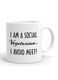Your Wall Social Vegetarian Pun Printed Ceramic Coffee Mug 325ml, Perfect Gifting by Spoil Your Wall