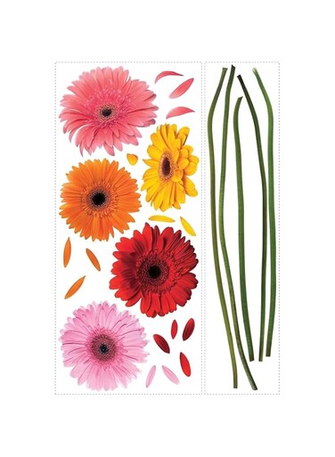 Roommates Gerber Daisies Wall Decal, Multi-Colour, Rmk1279Gm