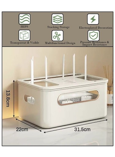 Router Shelf WiFi Router Storage Box Multi Layer Cable Storage Box Hidden Wire Protection Box(1 Layer)