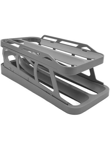 Luqeeg Egg Container for Refrigerator, Automatically Rolling Egg Storage Container with 2 Layer, Space Saving, Large Capacity Egg Holder Dispenser, Rolling Design Egg Dispenser Rack