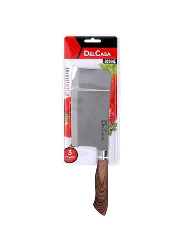 Delcasa DC1447 Kitchen Cleaver Knife All Purpose Small Kitchen Knife Ultra Sharp Stainless Steel Blade, 6 Inch Cooking Knife with Ergonomic Handle, Chef Knife, Suitable for Home and Restaurant, multi