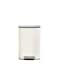 East 12L Powder-Coated Step-On Trash Can for Kitchen, Soft-Close Lid with Stay-Open Function, Hands-Free Pedal Bin, 44.8cm L x 34.1cm W x 61.2cm H, Cream