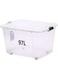Storage Box 97 L With Lockable Lid &amp; Wheels   Clear Plastic Organizer  Transparent Box For Storing Clothes, Toys, Tools, Medicine, Office/Kitchen Supplies, Documents &amp; Arts &amp; Crafts