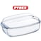 Pyrex Essential Casseroles Rectangular 6.5L - Versatile Borosilicate Glass Dish for Baking, Roasting, and Serving
