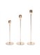 Strayelf 3 PCS Candlestick Holders, Decorative Candle Holder, Taper Candle Holders for Home Decor, Dining, Wedding, Anniversary, Party,Church,Decorative Fitting,Easy Installation (Rose Gold)
