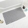 Non Slip Bath Mat Anti Mould Shower Mats TPE Bathroom Bathtub Mat Floor Shower Mats Anti Slip Antibacterial with Suction Cups &amp; Drainage hole Perfect for Everyone Safety Grey 16.9" x 29.5"/43 x 75cm