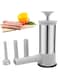 Bemodst Sausage Stuffer, Stainless Steel Manual Homemade Sausage Maker, hot dog Stuffer w/4 Stuffing Tubes, Used to make sausages of different sizes Suitable for family gatherings and barbecues