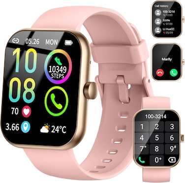 Smart Watch for Women, 1.96" HD Smart Watches Answer/Make Calls, Fitness Watch Step Counter with Heart Rate Sleep Monitor,113+ Sports Activity Trackers IP68 Waterproof Smartwatches for Android IOS
