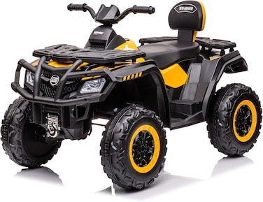 Lovely Baby Kids Powered Riding Quad Bike LB 607EL Electric 4 wheel MotorBike, Battery Operated Ride-On for Children ages 3-10 years - Yellow