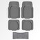 Auto Family 76 * 54cm 5 Pcs Set Car Floor Mats, Premium Rubber Anti-Slip Waterproof Car Mats with Cargo Liner, All Weather Front, Rear &amp; Center Mats, Floor Liner Car Accessories (Grey)