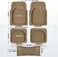 Auto Family 76 * 54cm 5 Pcs Set Car Floor Mats, Premium Rubber Anti-Slip Waterproof Car Mats with Cargo Liner, All Weather Front, Rear &amp; Center Mats, Floor Liner Car Accessories (Beige)