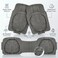 Auto Family 78 * 54cm 3 Pcs Set Car Floor Mats, Premium Rubber Anti-Slip Waterproof Car Mats with Cargo Liner, All Weather Front and Rear Connected Mats, Floor Liner Car Accessories (Grey)