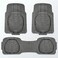 Auto Family 78 * 54cm 3 Pcs Set Car Floor Mats, Premium Rubber Anti-Slip Waterproof Car Mats with Cargo Liner, All Weather Front and Rear Connected Mats, Floor Liner Car Accessories (Grey)