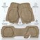 Auto Family 78 * 54cm 3 Pcs Set Car Floor Mats, Premium Rubber Anti-Slip Waterproof Car Mats with Cargo Liner, All Weather Front and Rear Connected Mats, Floor Liner Car Accessories (Beige)