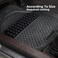 Auto Family 71 * 50.5cm 3 Pcs Set Car Foot Mats, Premium Rubber Anti-Slip Waterproof Car Mats with Cargo Liner, All Weather Front and Rear Connected Mats, Floor Liner Car Accessories (Black)