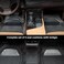 Auto Family 71 * 50.5cm 3 Pcs Set Car Foot Mats, Premium Rubber Anti-Slip Waterproof Car Mats with Cargo Liner, All Weather Front and Rear Connected Mats, Floor Liner Car Accessories (Black)