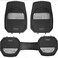 Auto Family 71 * 50.5cm 3 Pcs Set Car Foot Mats, Premium Rubber Anti-Slip Waterproof Car Mats with Cargo Liner, All Weather Front and Rear Connected Mats, Floor Liner Car Accessories (Black)