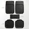 Auto Family 70 * 50cm 5 Pcs Set Car Floor Mats, Premium Rubber Anti-Slip Waterproof Car Mats with Cargo Liner, All Weather Front, Rear &amp; Center Mats, Floor Liner Car Accessories (Black)