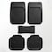 Auto Family 70 * 50cm 5 Pcs Set Car Floor Mats, Premium Rubber Anti-Slip Waterproof Car Mats with Cargo Liner, All Weather Front, Rear &amp; Center Mats, Floor Liner Car Accessories (Black)