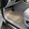 Auto Family 73 * 50cm 3 Pcs Set Car Floor Mats, All Weather Rubber/TPE Anti-Slip Front and Rear Connected Car Mats, Carpeted Floor Car Mats with Cargo Liner&amp; Built-in Heel Pad (Beige)