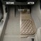 Auto Family 73 * 50cm 3 Pcs Set Car Floor Mats, All Weather Rubber/TPE Anti-Slip Front and Rear Connected Car Mats, Carpeted Floor Car Mats with Cargo Liner&amp; Built-in Heel Pad (Beige)