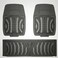 Auto Family 72 * 50cm 3 Pcs Set Car Floor Mats, All Weather Rubber/TPE Anti-Slip Waterproof Floor Liners &amp; Built-in Heel Pad, Front and Rear Full Coverage Mat (Smoke)