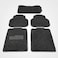 Auto Family 5 Pcs Premium Noodle Grass PVC Mats, Waterproof and Dustproof Car Floor Mats, Universal Fit All Cars, All Weather Front, Rear &amp; Center Mats (Black)