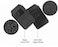 Auto Family 5 Pcs Premium Noodle Grass PVC Mats, Waterproof and Dustproof Car Floor Mats, Universal Fit All Cars, All Weather Front, Rear &amp; Center Mats (Black)