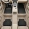 Auto Family 5 Pcs Premium Noodle Grass PVC Mats, Waterproof and Dustproof Car Floor Mats, Universal Fit All Cars, All Weather Front, Rear &amp; Center Mats (Black)