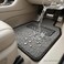 Auto Family 5 Pcs Premium Noodle Grass PVC Mats, Waterproof and Dustproof Car Floor Mats, Universal Fit All Cars, All Weather Front, Rear &amp; Center Mats (Grey)