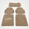 AUTO FAMILY 5 Pcs Premium Noodle Grass PVC Mats, Waterproof and Dustproof Car Floor Mats, Universal Fit All Cars, All Weather Front, Rear &amp; Center Mats (Beige)