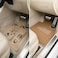 AUTO FAMILY 5 Pcs Premium Noodle Grass PVC Mats, Waterproof and Dustproof Car Floor Mats, Universal Fit All Cars, All Weather Front, Rear &amp; Center Mats (Beige)