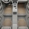 AUTO FAMILY 5 Pcs Premium Noodle Grass PVC Mats, Waterproof and Dustproof Car Floor Mats, Universal Fit All Cars, All Weather Front, Rear &amp; Center Mats (Beige)