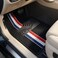 Auto Family 5 Pcs Carpet Car Floor Mats for Cars, Automotive Floor Mats, All-Weather Universal Fit Auto Floor Liners, Heavy Duty Interior Protection Front, Rear &amp; Center Mats (Black-Red)