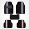 Auto Family 5 Pcs Carpet Car Floor Mats for Cars, Automotive Floor Mats, All-Weather Universal Fit Auto Floor Liners, Heavy Duty Interior Protection Front, Rear &amp; Center Mats (Black-Red)