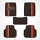Auto Family 5 Pcs Carpet Car Floor Mats for Cars, Automotive Floor Mats, All-Weather Universal Fit Auto Floor Liners, Heavy Duty Interior Protection Front, Rear &amp; Center Mats (Coffee)