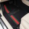Auto Family 5 Pcs Carpet Car Floor Mats for Cars, Automotive Floor Mats, All-Weather Universal Fit Auto Floor Liners, Heavy Duty Interior Protection Front, Rear &amp; Center Mats (Black-Green)