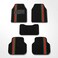 Auto Family 5 Pcs Carpet Car Floor Mats for Cars, Automotive Floor Mats, All-Weather Universal Fit Auto Floor Liners, Heavy Duty Interior Protection Front, Rear &amp; Center Mats (Black-Green)