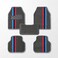 Auto Family 5 Pcs Carpet Car Floor Mats for Cars, Automotive Floor Mats, All-Weather Universal Fit Auto Floor Liners, Heavy Duty Interior Protection Front, Rear &amp; Center Mats (Grey)