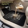 AUTO FAMILY 5 PCS Car Floor Mats Set &ndash; Universal Fit Polypropylene Carpet Mats with Anti-Slip Rubber Backing, Heavy Duty All-Weather Interior Floor Liners for Cars, SUVs &amp; Trucks (Black)