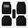 AUTO FAMILY 5 PCS Car Floor Mats Set &ndash; Universal Fit Polypropylene Carpet Mats with Anti-Slip Rubber Backing, Heavy Duty All-Weather Interior Floor Liners for Cars, SUVs &amp; Trucks (Black)