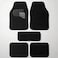 AUTO FAMILY 5 PCS Car Floor Mats Set &ndash; Universal Fit Polypropylene Carpet Mats with Anti-Slip Rubber Backing, Heavy Duty All-Weather Interior Floor Liners for Cars, SUVs &amp; Trucks (Black 5Pcs)
