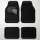 AUTO FAMILY 4 PCS Car Floor Mats Set &ndash; Universal Fit Polypropylene Carpet Mats with Anti-Slip Rubber Backing, Heavy Duty All-Weather Interior Floor Liners for Cars, SUVs &amp; Trucks (Black 4Pcs)