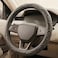 Auto Family Premium Leather Steering Wheel Cover 15 inches(37-38cm) &ndash; Universal Fit Anti-Slip Grip, Breathable Soft PU Leather, Heat Resistant, Easy Install, Car Interior Accessories (Grey1)