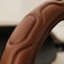 Auto Family Premium Leather Steering Wheel Cover 15 inches(37-38cm) &ndash; Universal Fit Anti-Slip Grip, Breathable Soft PU Leather, Heat Resistant, Easy Install, Car Interior Accessories (Brown1)