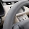 AUTO FAMILY Steering Wheel Cover PU Leather, 15 Inch(37-38cm), Anti-Slip Grip, Breathable Perforated Design, Padded Comfort, Heat Resistant, Car Steering Cover (Grey-Sport Grip)